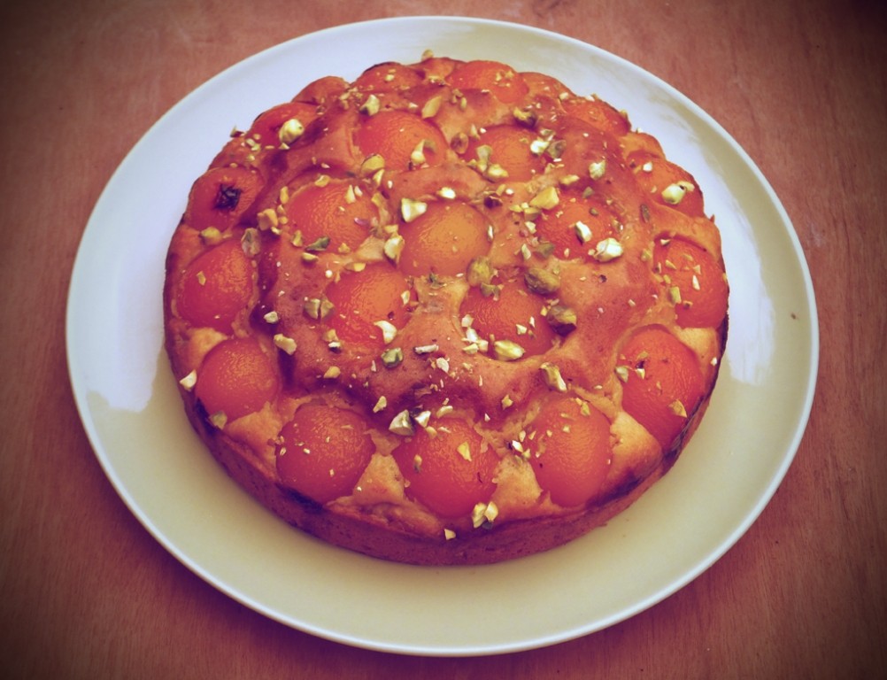 Apricot and pistachio cake