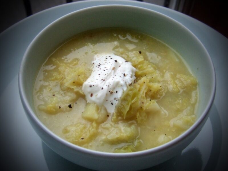 Savoy cabbage and potato pottage