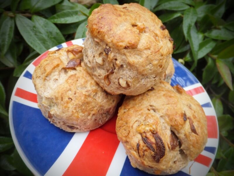 Caramelized onion & stilton scones