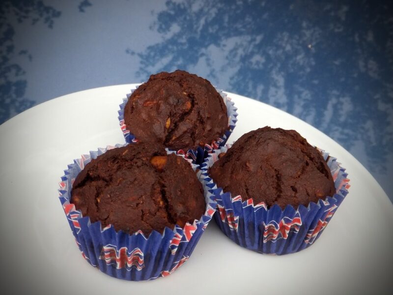 Cocoa & oat muffins