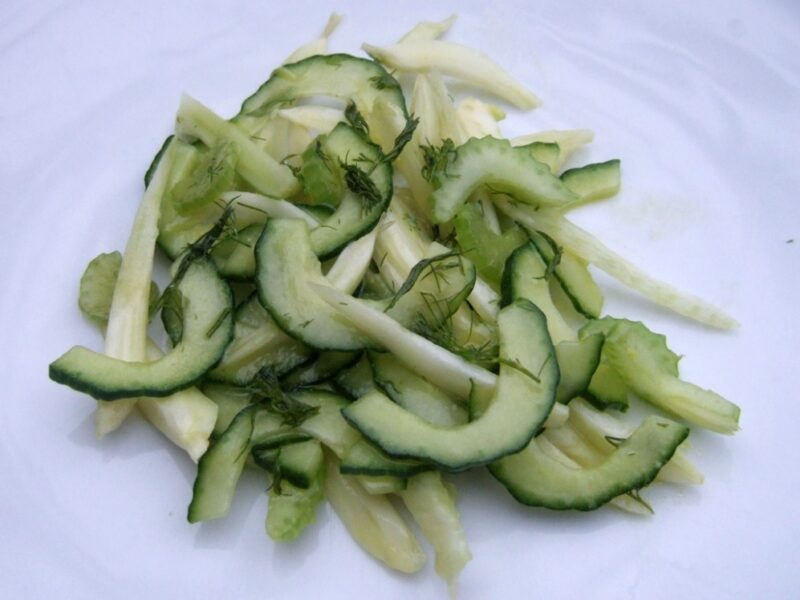 Cucumber, fennel and celery salad