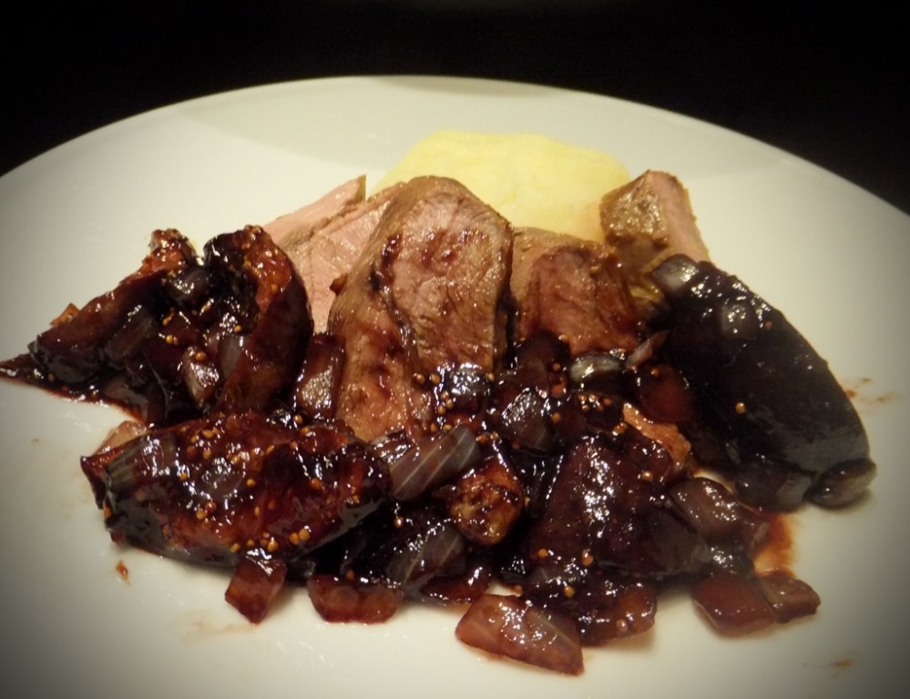 Duck breast with figs & port