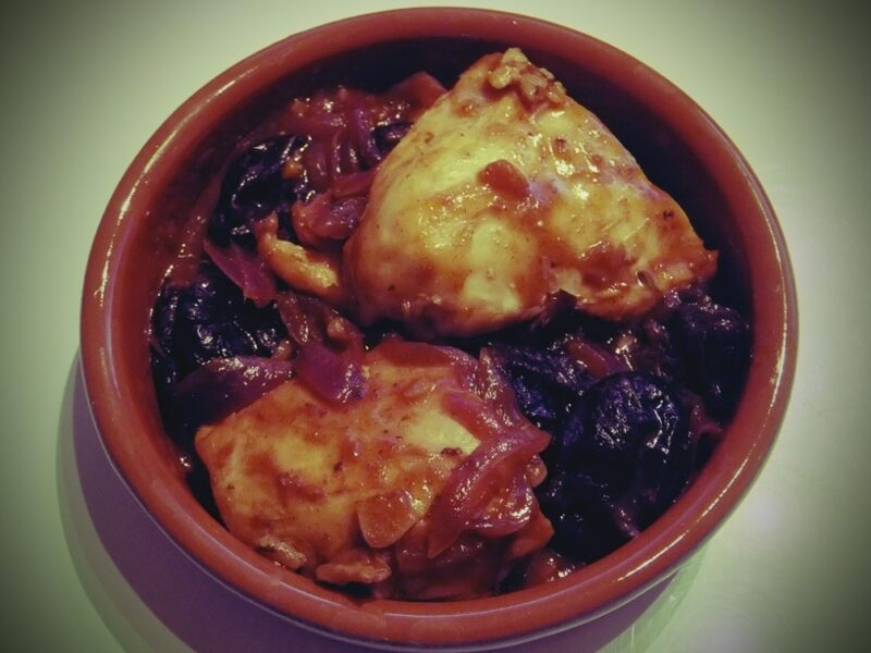 Moroccan chicken breast with prunes