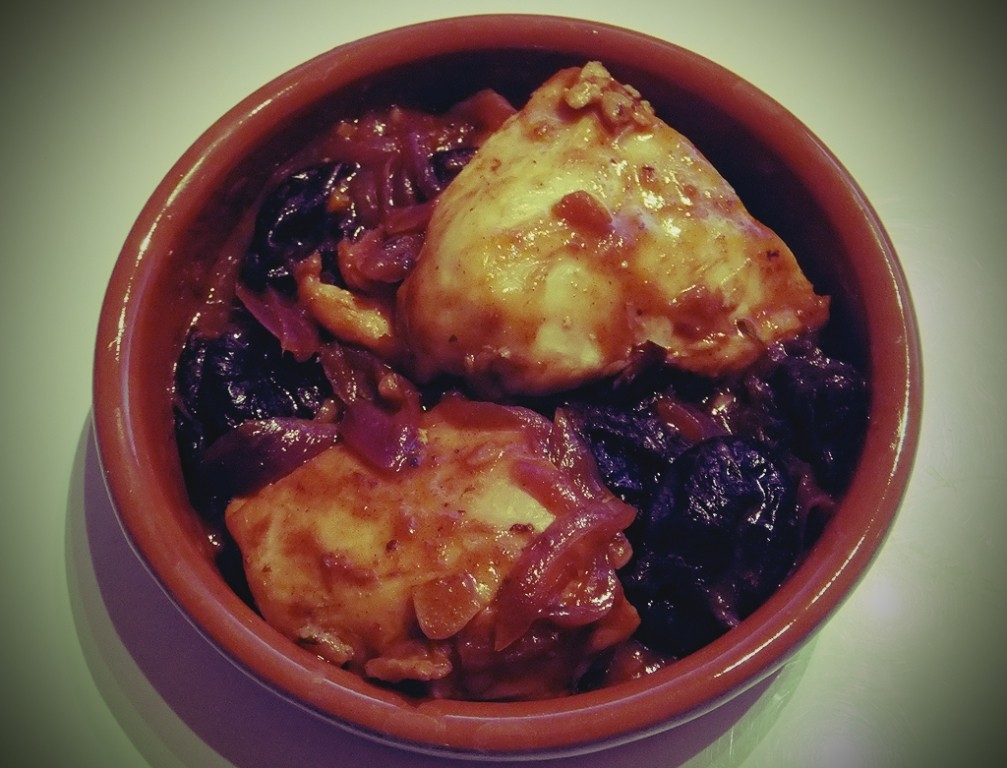 Moroccan chicken breast with prunes