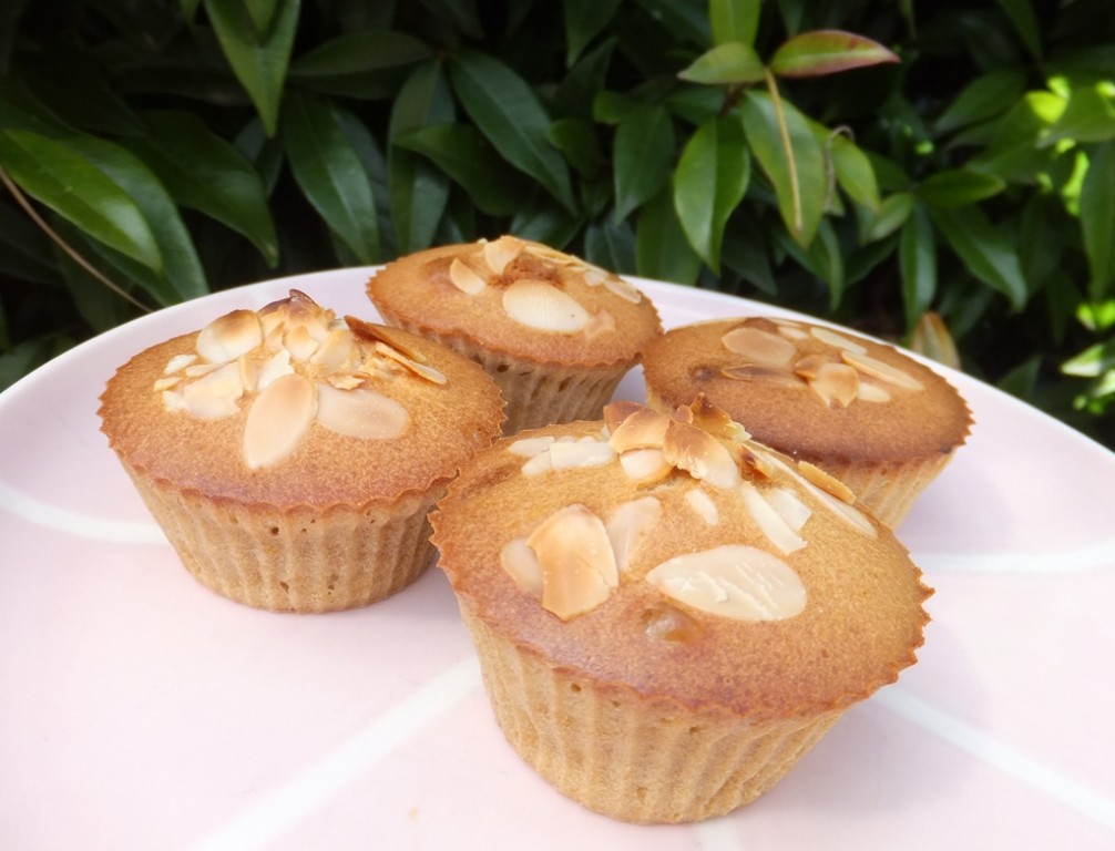 Orange & almond cupcakes with marzipan