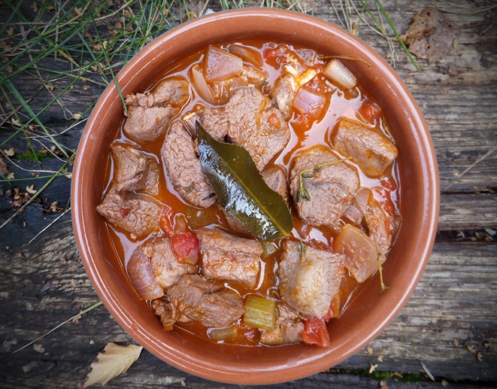 Slow-cooked mediterranean lamb stew