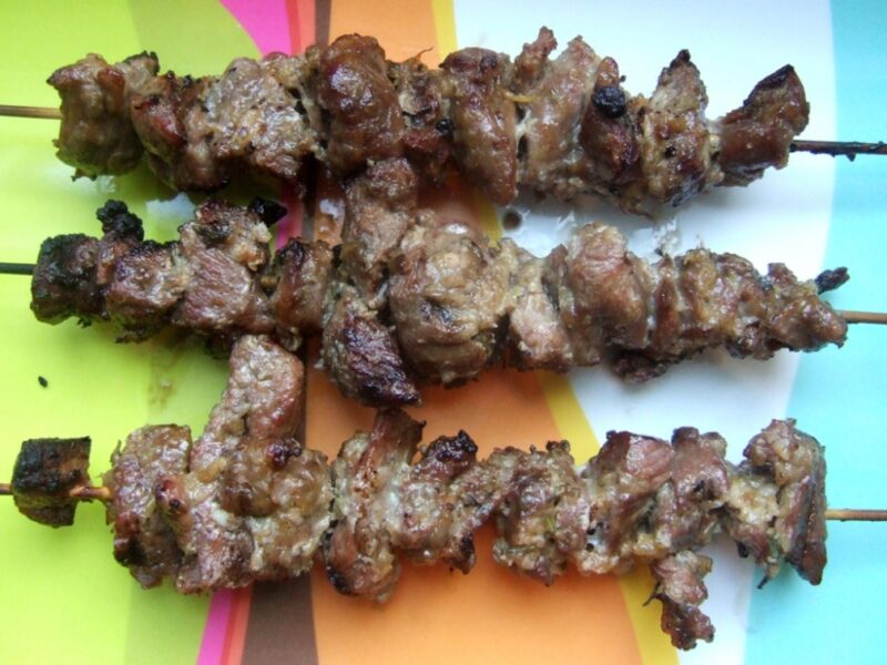 Spicy Lamb skewers