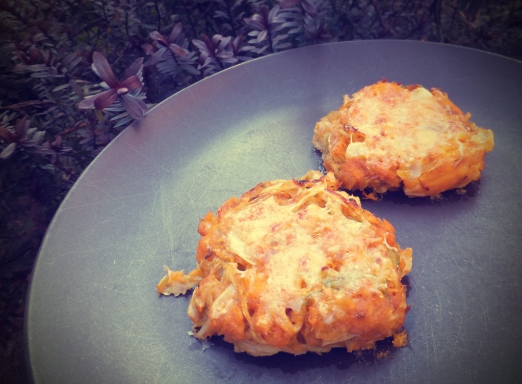 Sweet potato and cabbage cakes