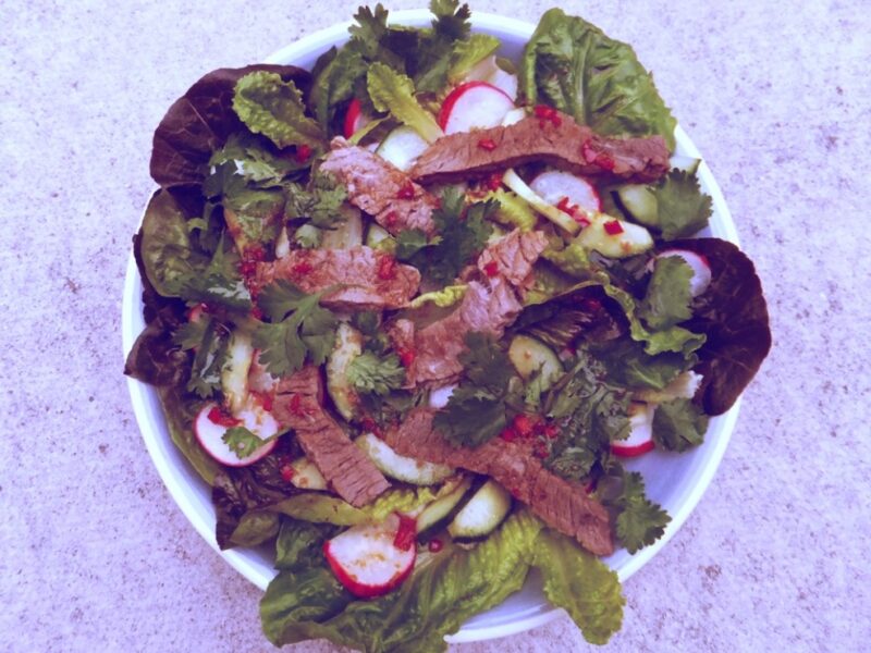 Asian-style beef salad