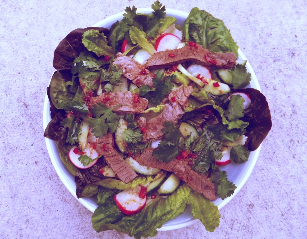 Asian-style beef salad