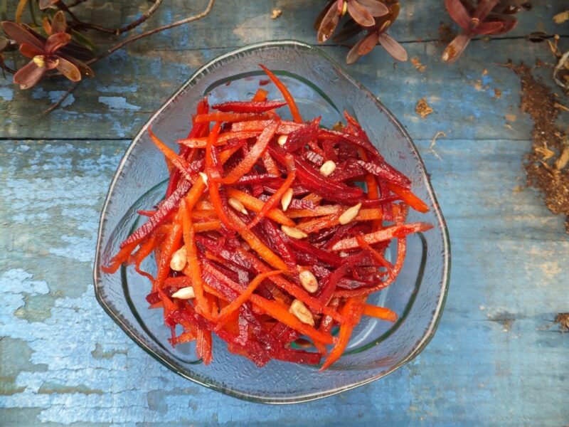 Beet and carrot slaw