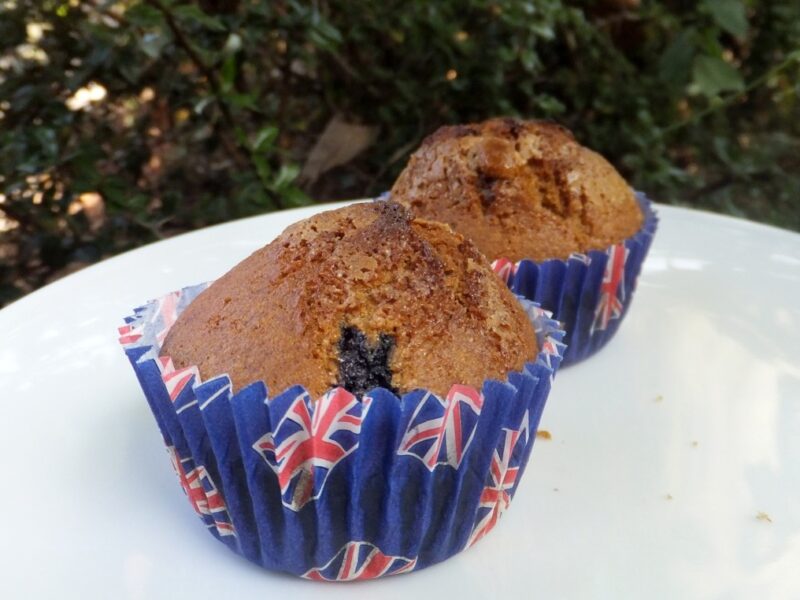 Blueberry and lemon muffins