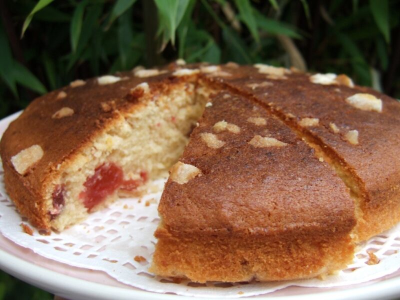 Cherry and almond cake