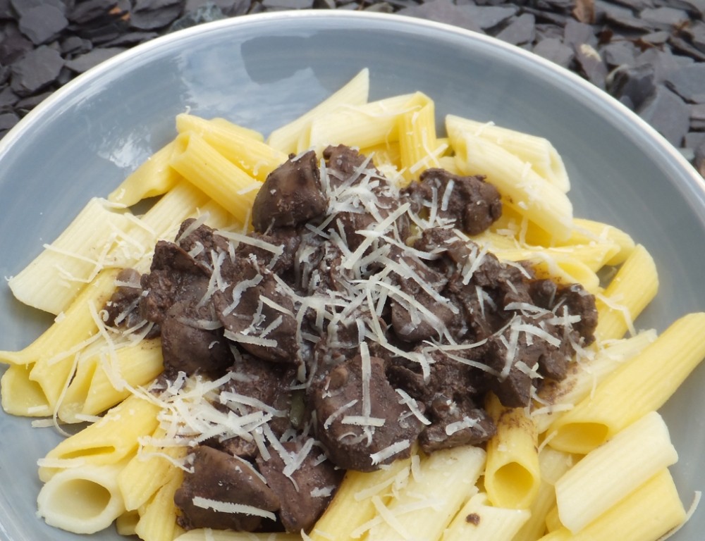 Chicken livers sautéed with sage