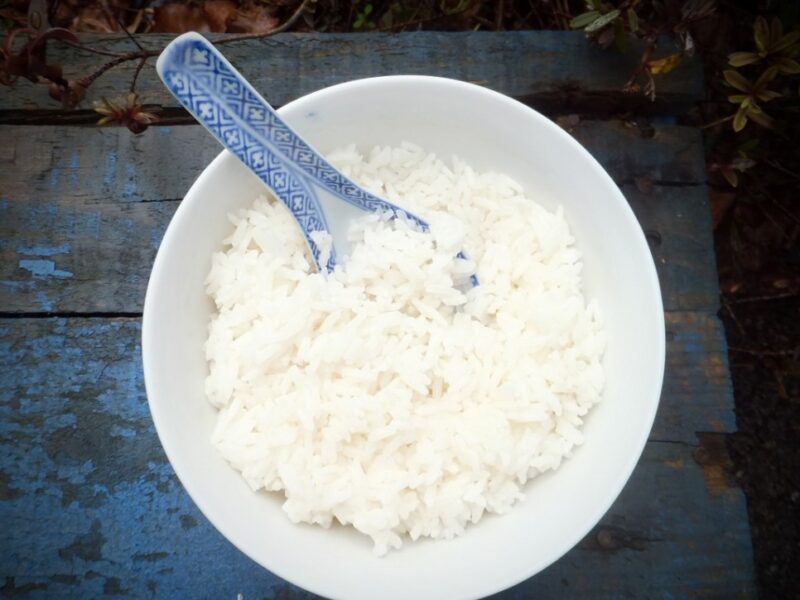 Coconut rice with ginger