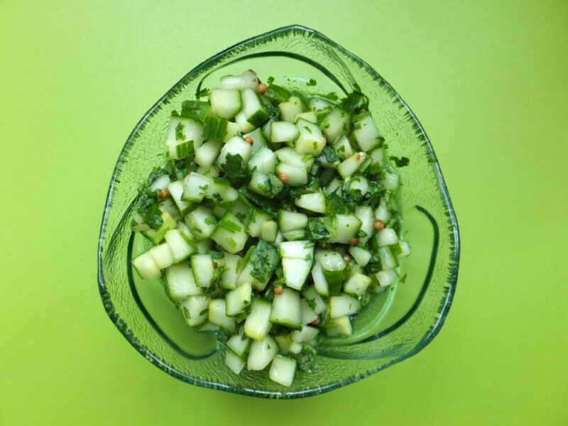 Cucumber and coriander relish