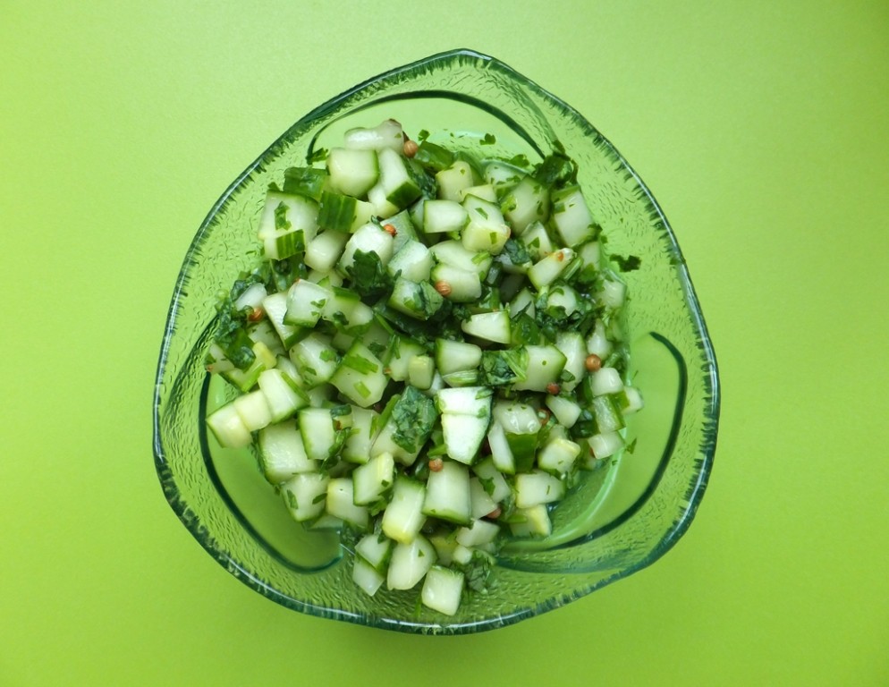 Cucumber and coriander relish