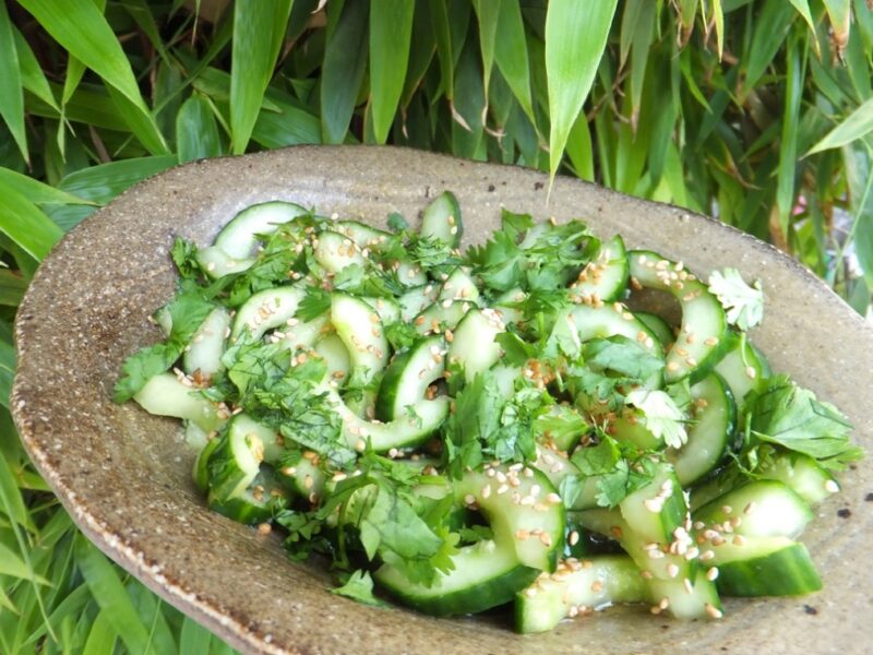 Japanese-style cucumber salad