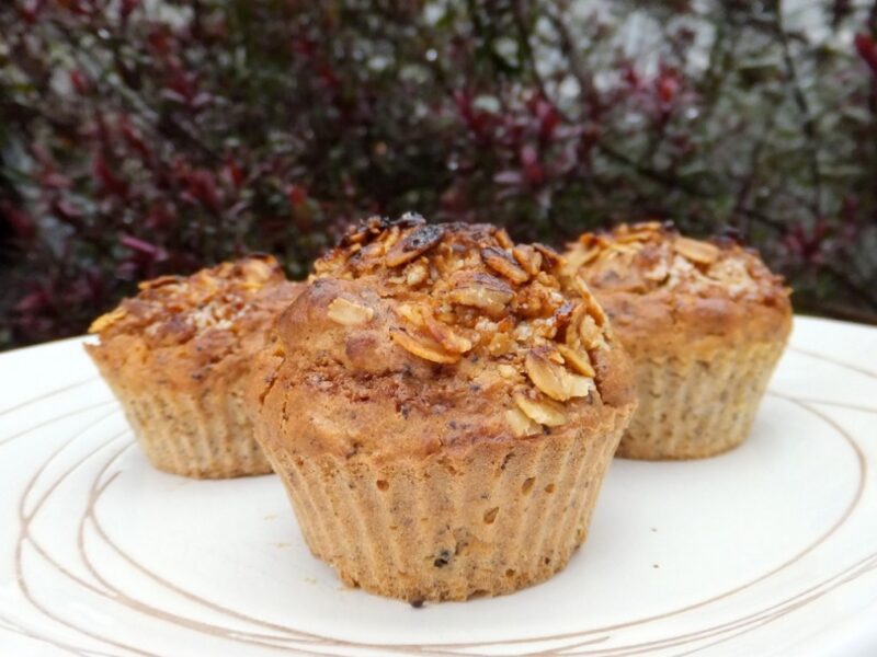 Lemon, poppy seed and oat muffins