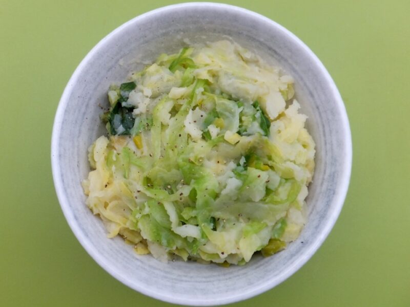 Mashed potatoes with cabbage & leeks