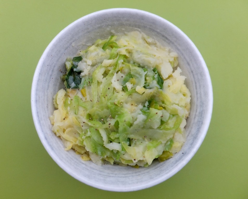 Mashed potatoes with cabbage & leeks