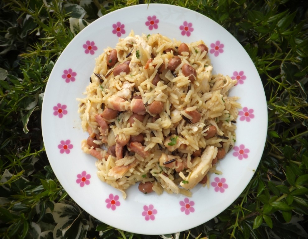 Rice with chicken and beans