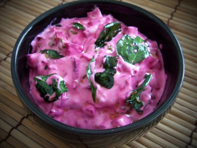 Beetroot raita