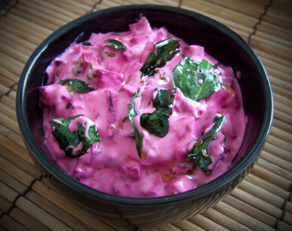 Beetroot raita