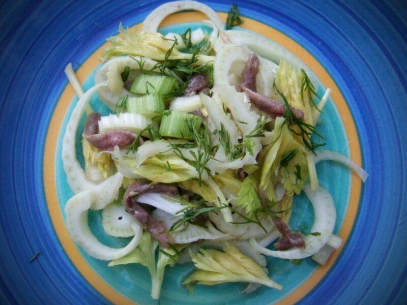 Fennel and celery slaw