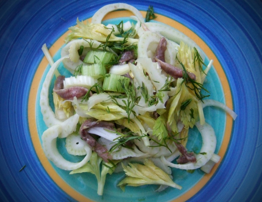 Fennel and celery slaw