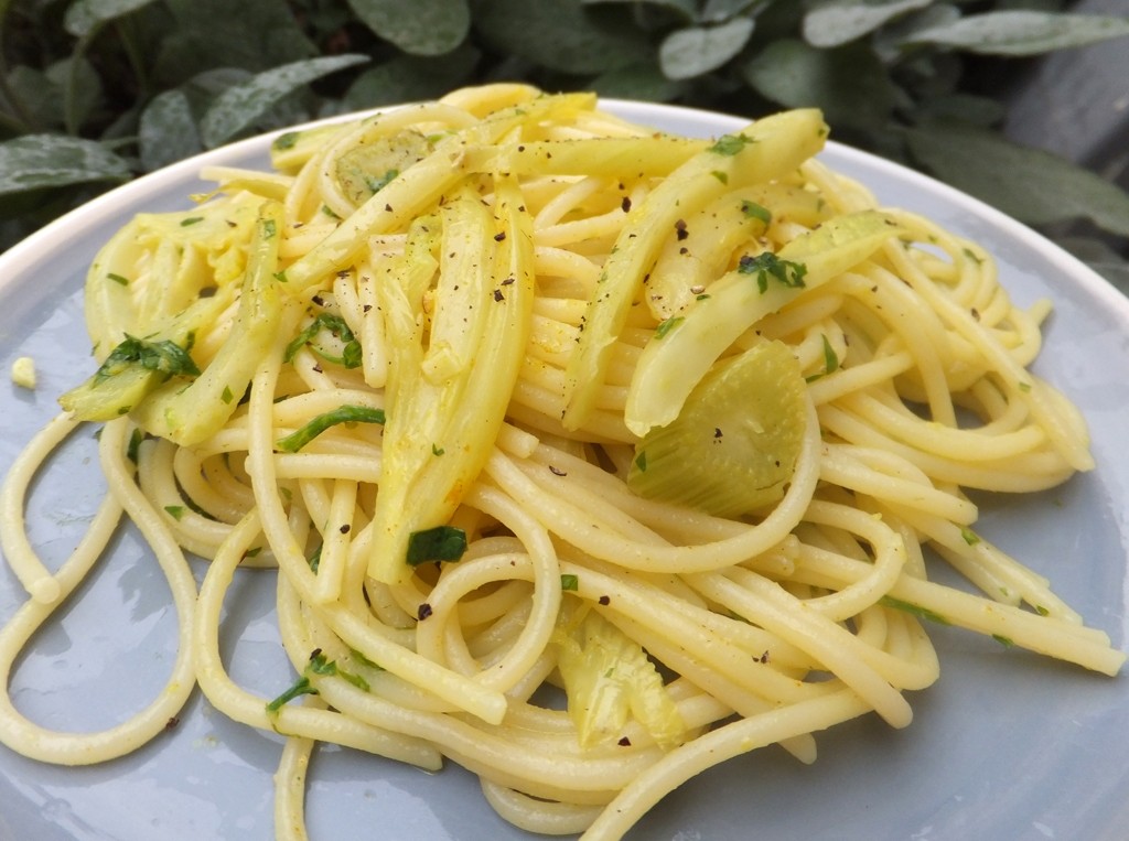 Spaghetti with fennel