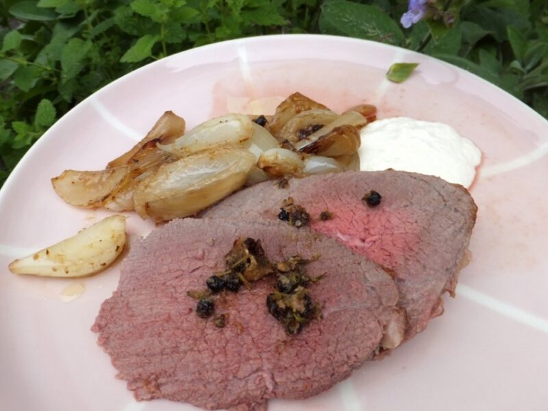 Roast beef with horseradish