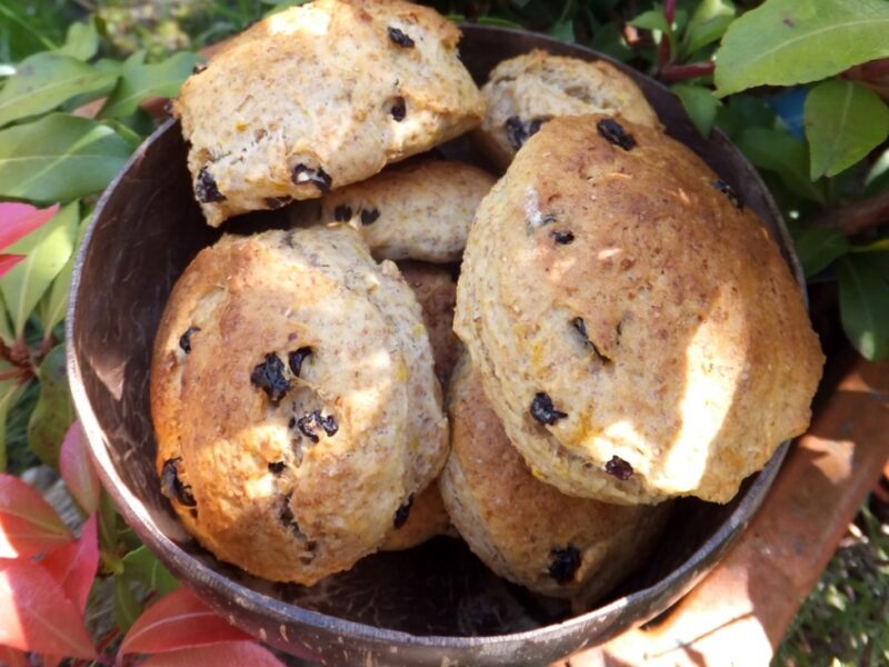 Orange & raisin scones