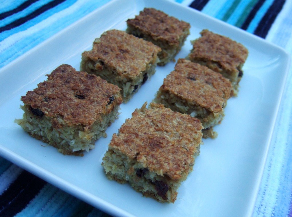 Pineapple & oat slice