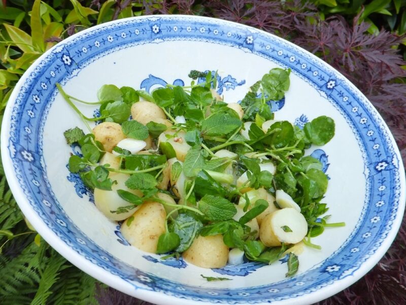 New potato and watercress salad