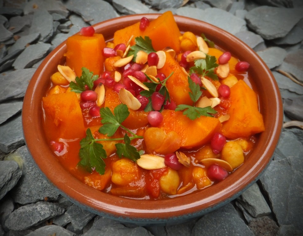 Butternut squash, chickpea and carrot tagine