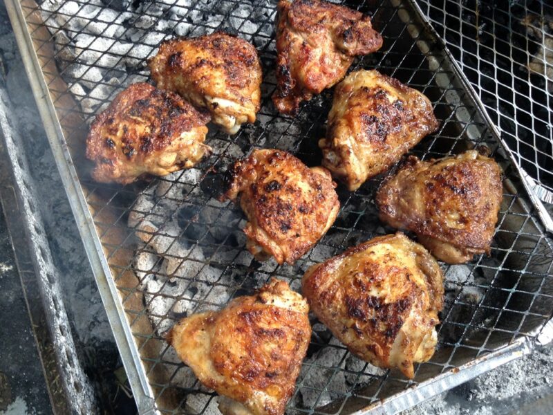 Moroccan-style BBQ chicken