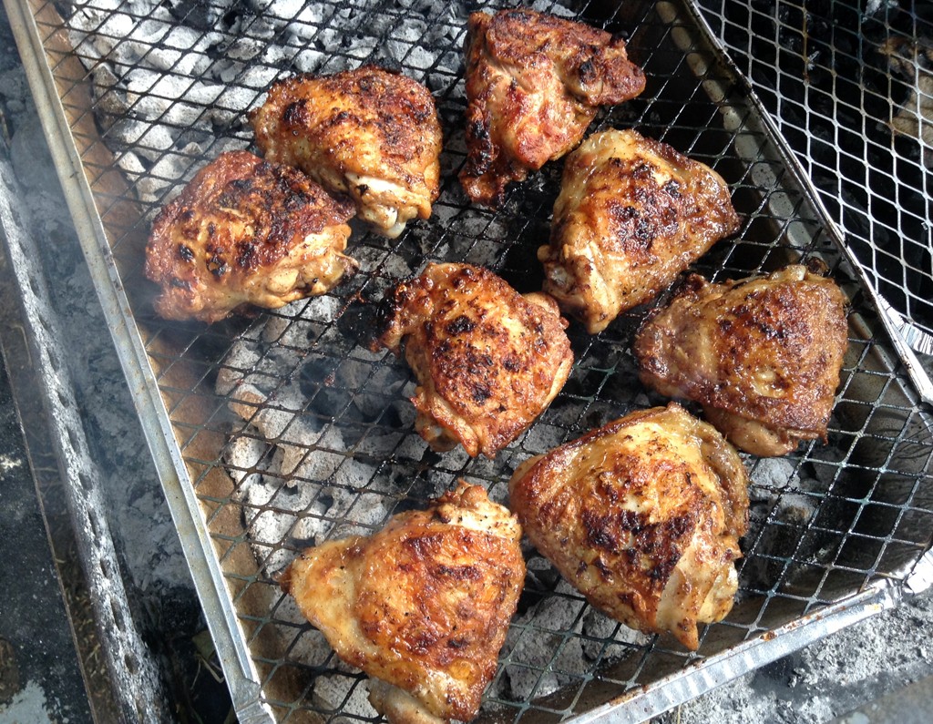 Moroccan-style BBQ chicken