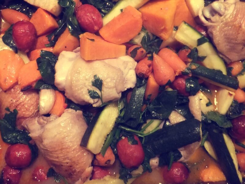 Chicken, Chorizo & Sweet Potato Bake