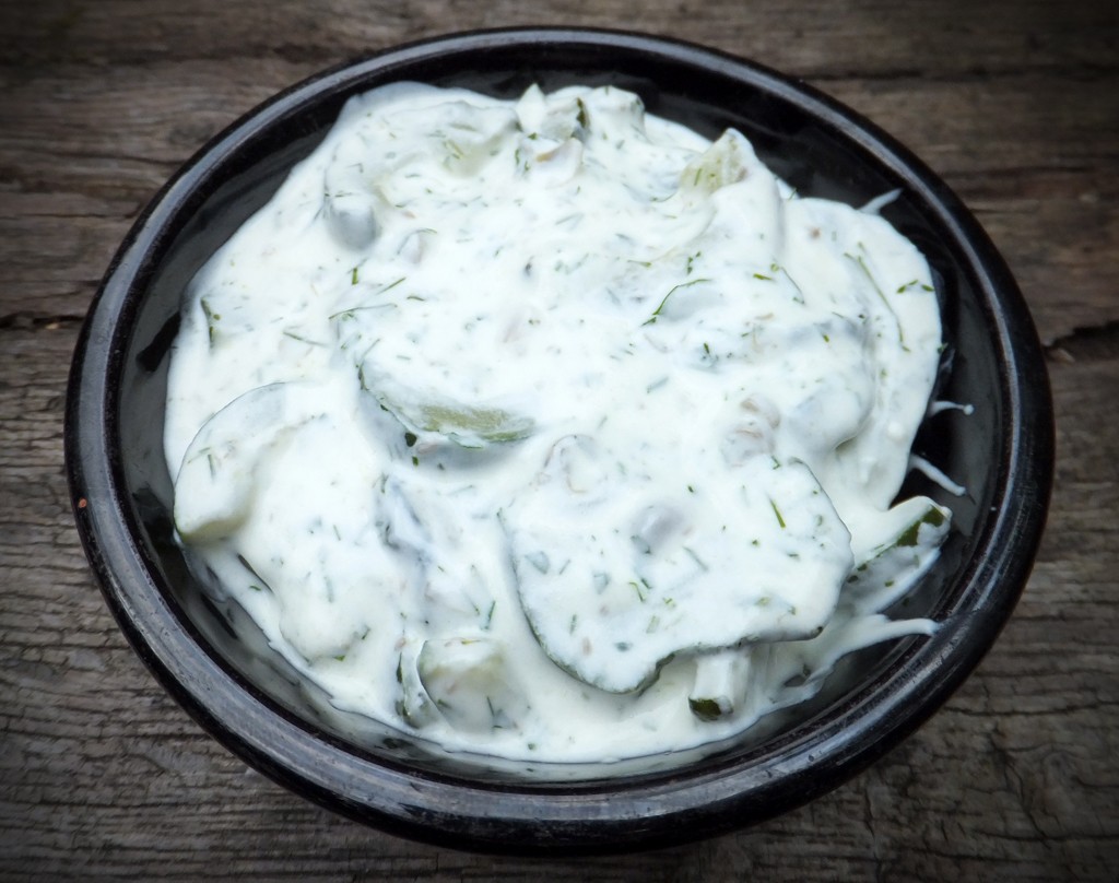 Tzatziki with roasted cucumber