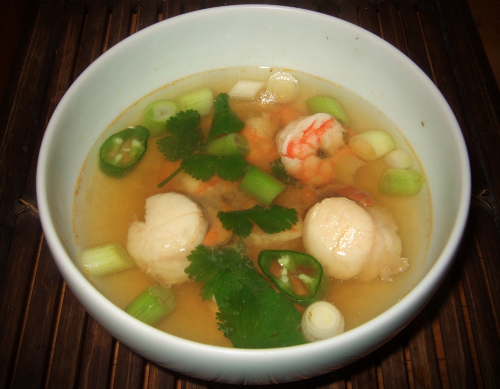 Seafood soup Southeast Asian style