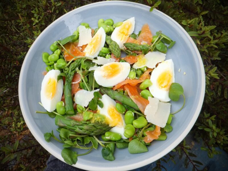 Smoked salmon and egg salad