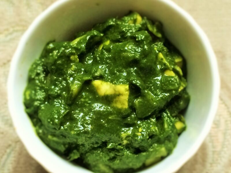 Methi Chaman (Spinach and fenugreek with paneer)