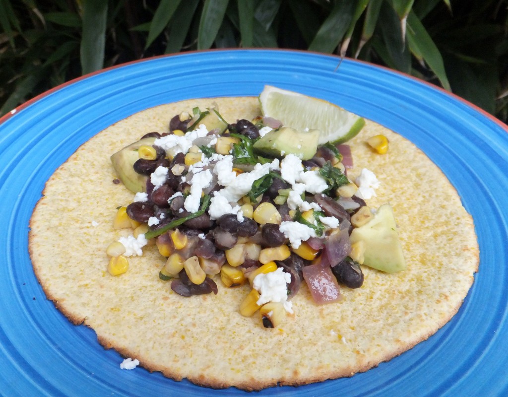 Black bean and corn tacos