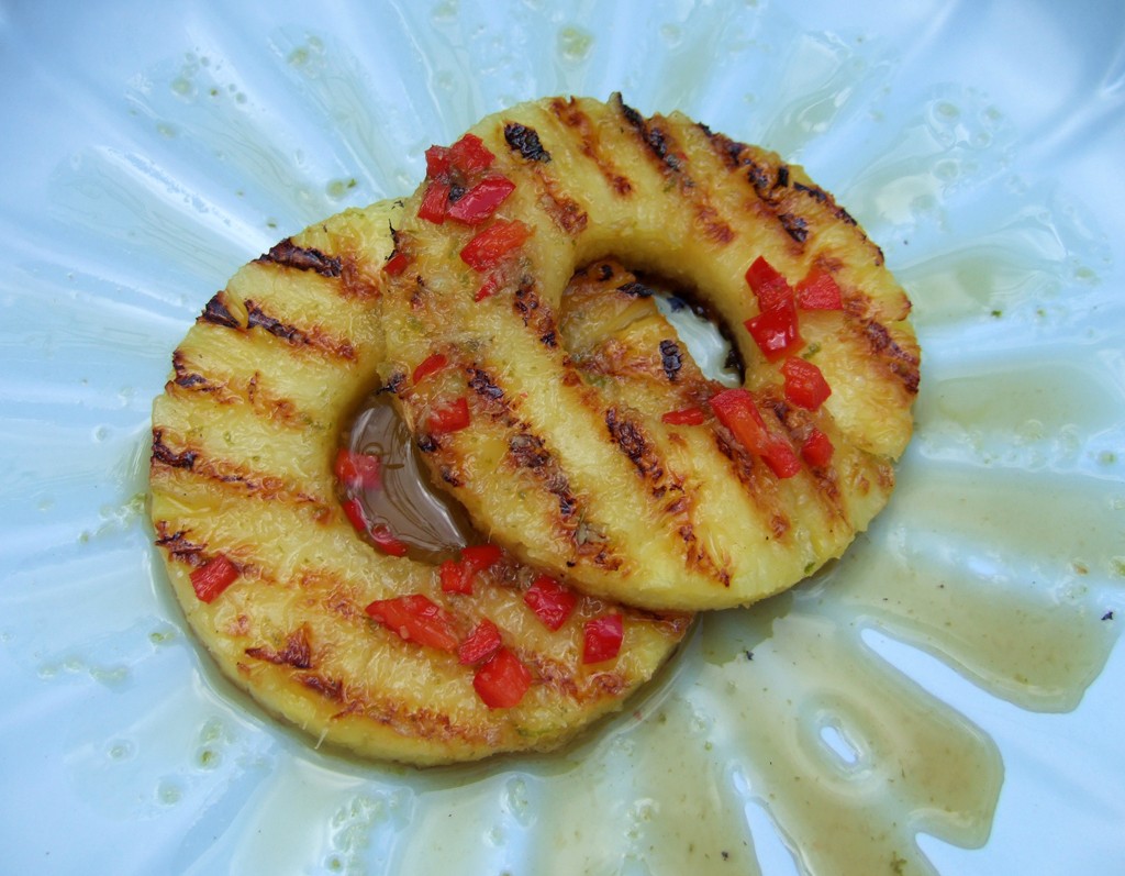 Spiced grilled pineapple