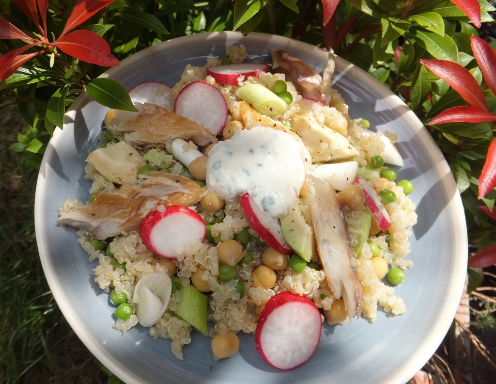 Quinoa and mackerel salad