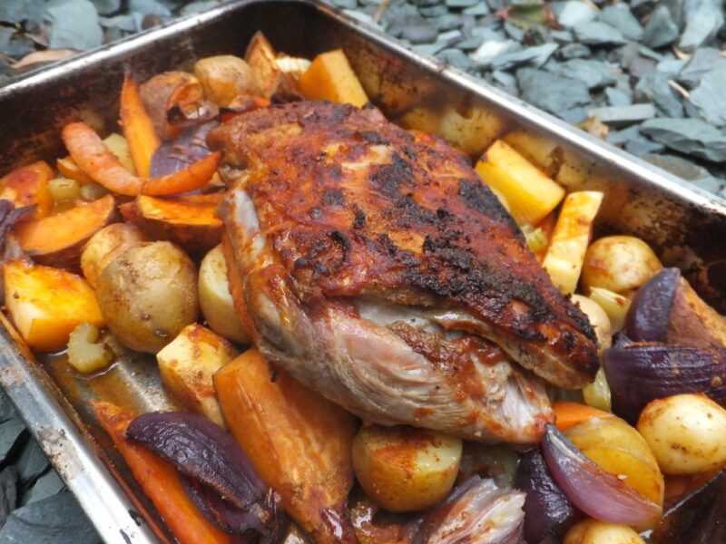 Roasted half-shoulder of Lamb