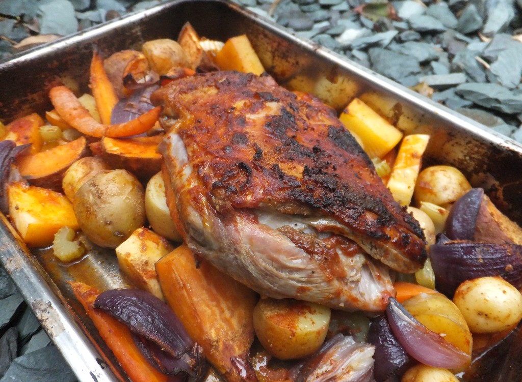 Roasted half-shoulder of Lamb