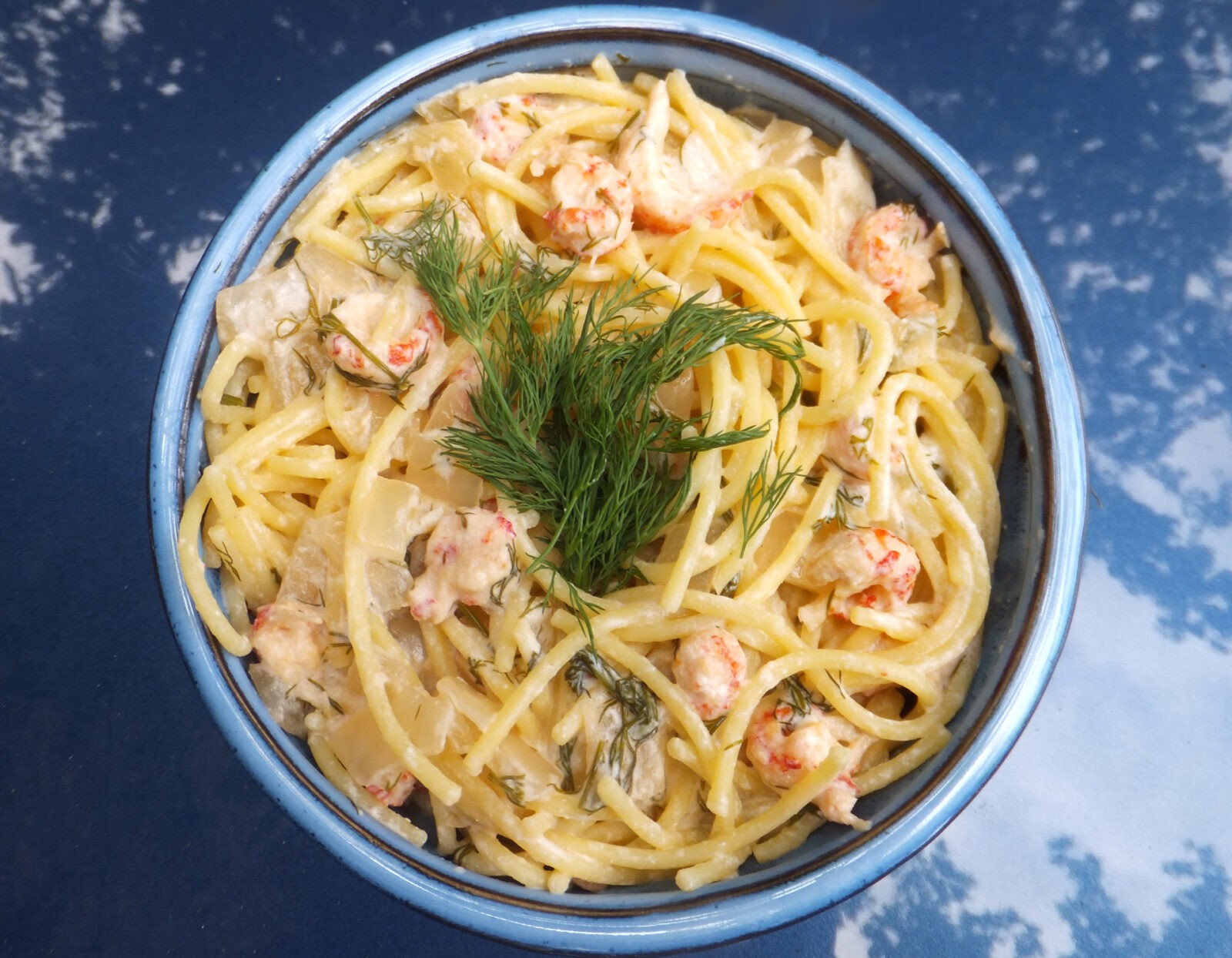 Swedish crayfish pasta