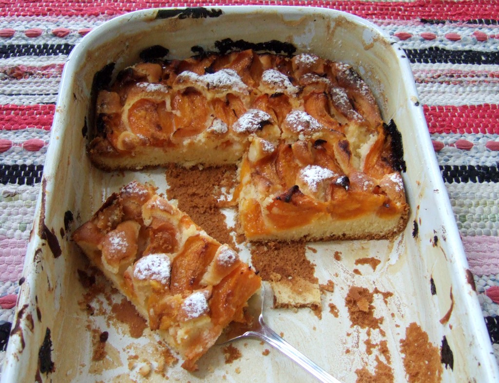 Apricot traybake